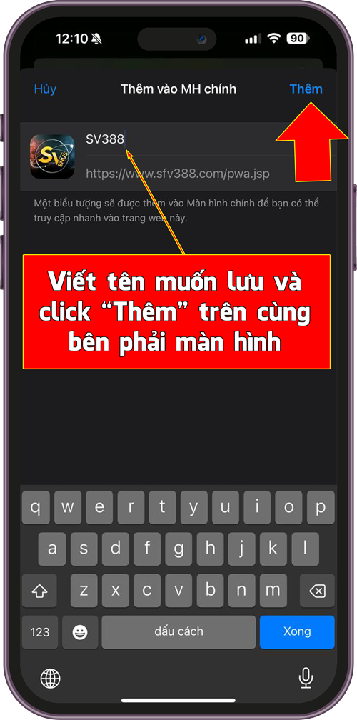 Hoàn tất quy trình tải app SV388